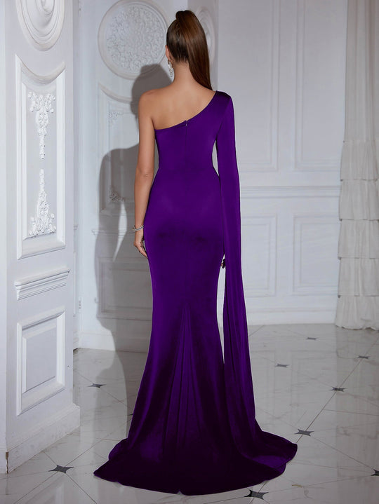 Jubilee Bodycon Maxi Dress - Purple