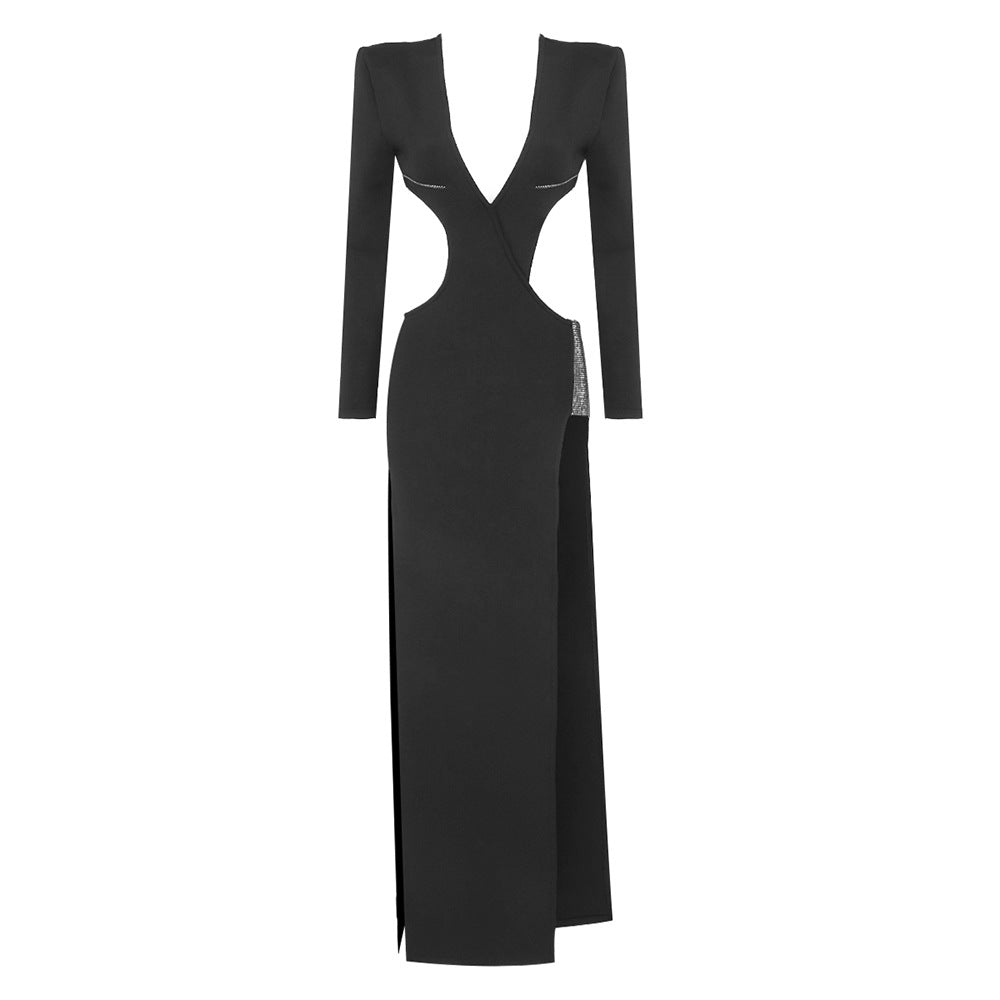 Illuminated Maxi Dress - Black