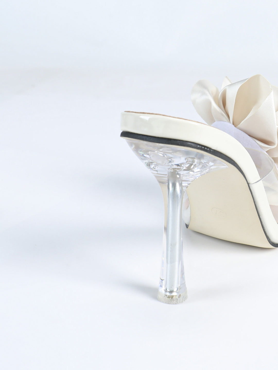 Ladies Sandals High Heel Square Head Master Three Dimensional Floral Stiletto Heel Slippers