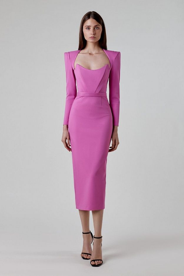 Unveiled Bandage Midi Dress - Pink