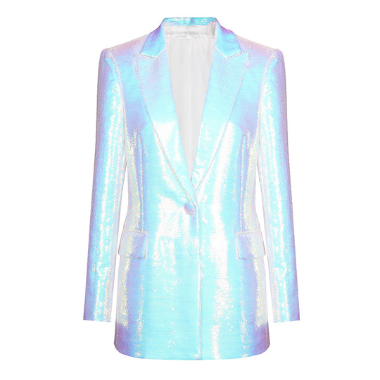 Luxury Sequin-Embellished Blazer for Women – Perfect for Autumn and Winter Business Elegance