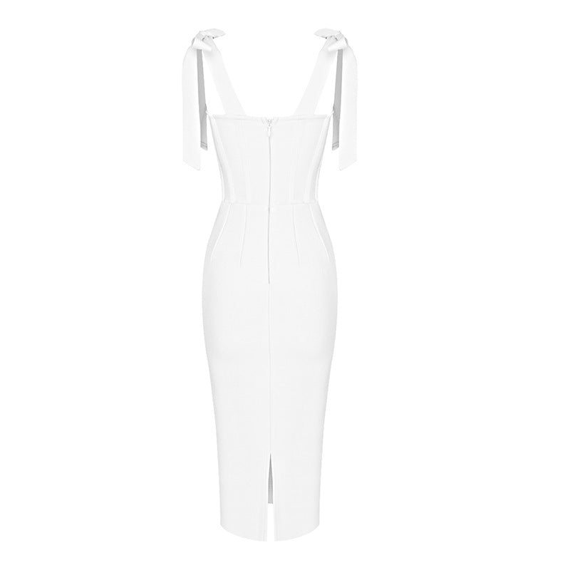 Bonita Bandage Midi Dress - White