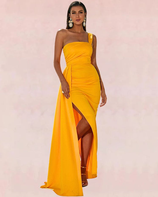 Singular Bodycon Maxi Dress - Yellow