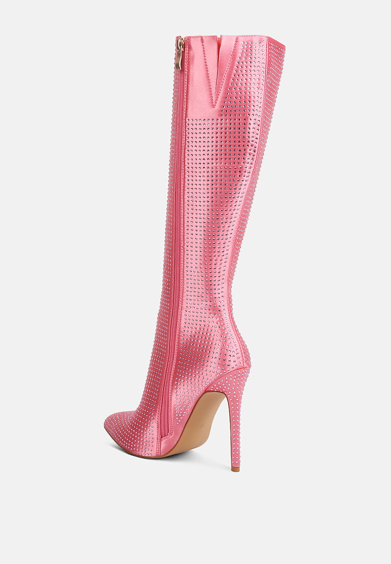 Pipette Diamante Set High Heeled Calf Boot-2