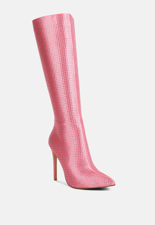 Pipette Diamante Set High Heeled Calf Boot-1