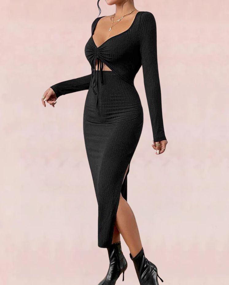 Radiance Bodycon Maxi Dress - Black