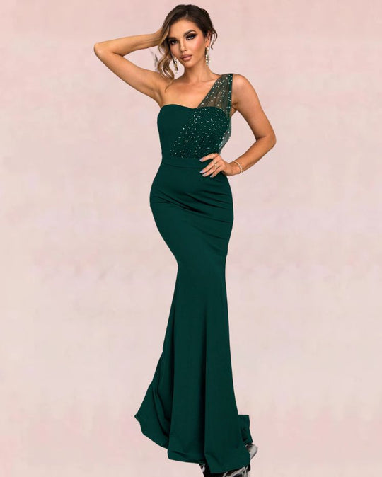 Luminescent Bodycon Maxi Dress - Green