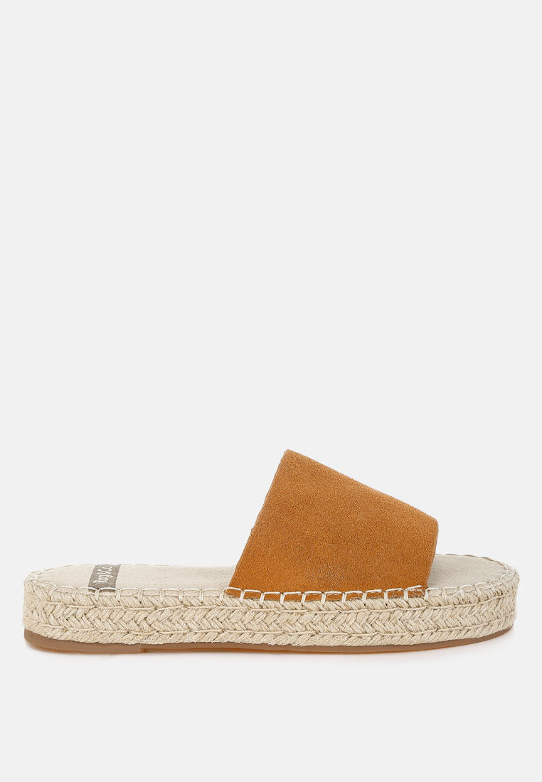 Huntra Real Soft Leather Espadrille Flatforms-0
