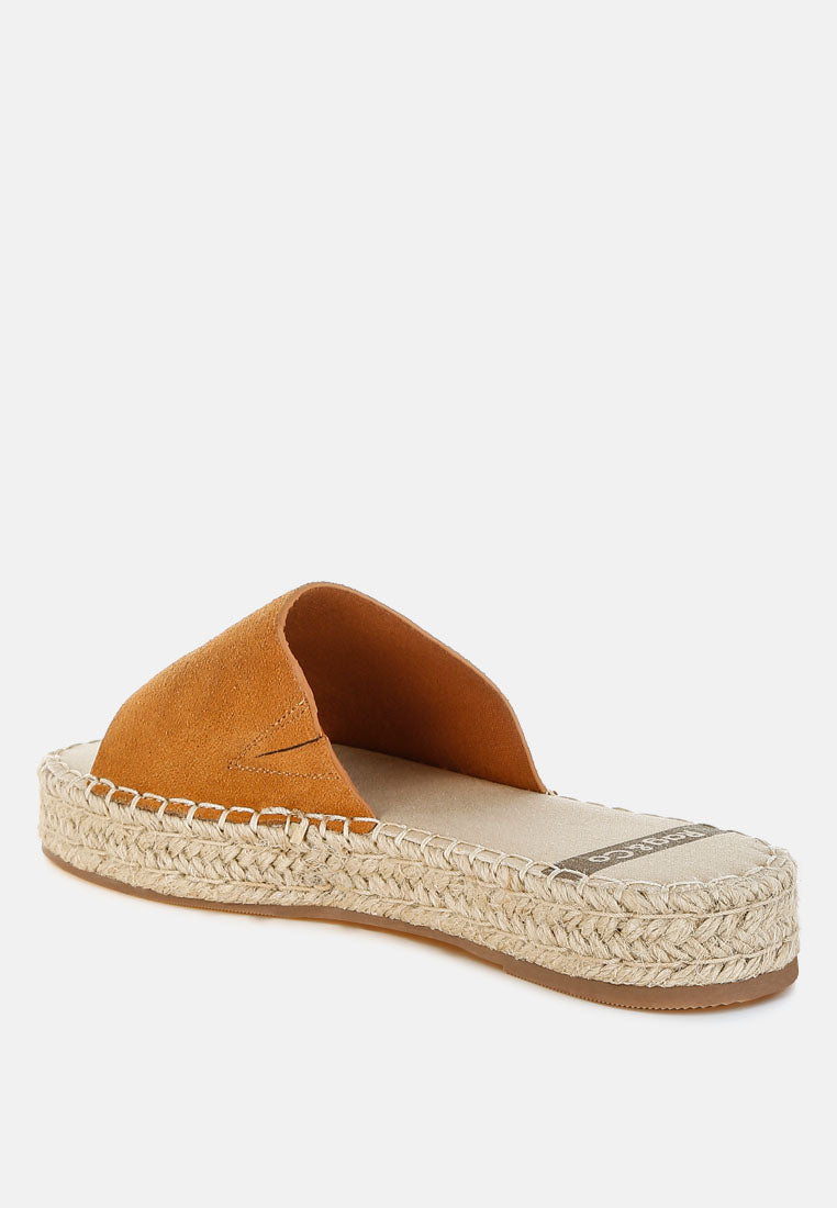 Huntra Real Soft Leather Espadrille Flatforms-2