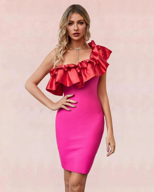 Regal Bandage Mini Dress - Pink