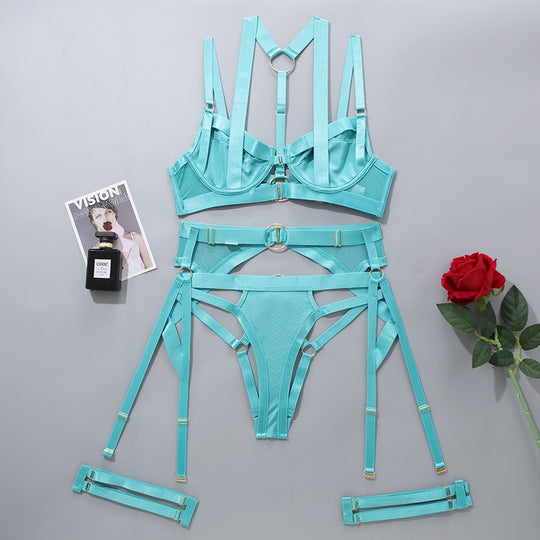 Bow Bliss Intimate Halter Exotic Lingerie Set