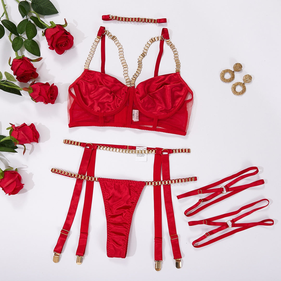 Sensual Straps & Chains Fantasy Lingerie Set