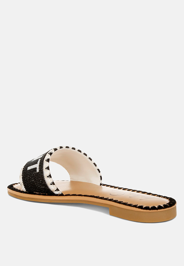 Getaway Beaded Saint Tropez Flat Slip Ons-3