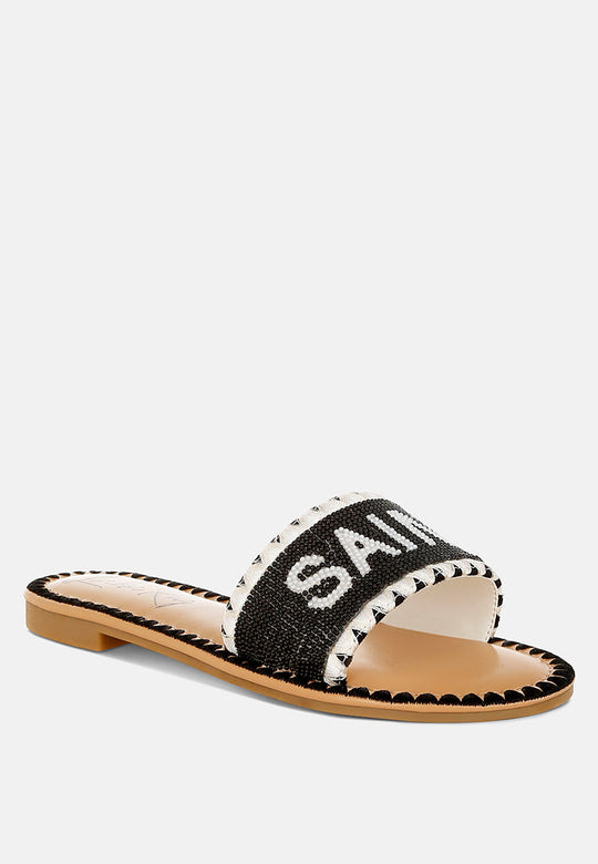 Getaway Beaded Saint Tropez Flat Slip Ons-2