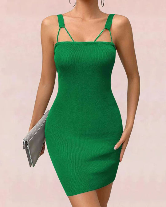 Sleek Pencil Bandage Mini Dress - Green