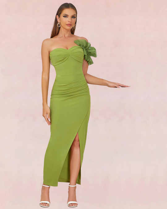 Star Bodycon Maxi Dress - Green