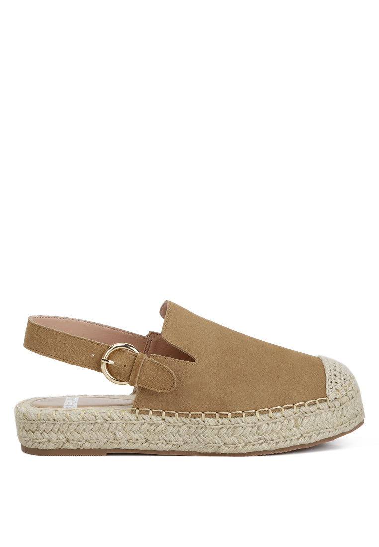 Affie Genuine Suede Slingback Strap Espadrilles-0