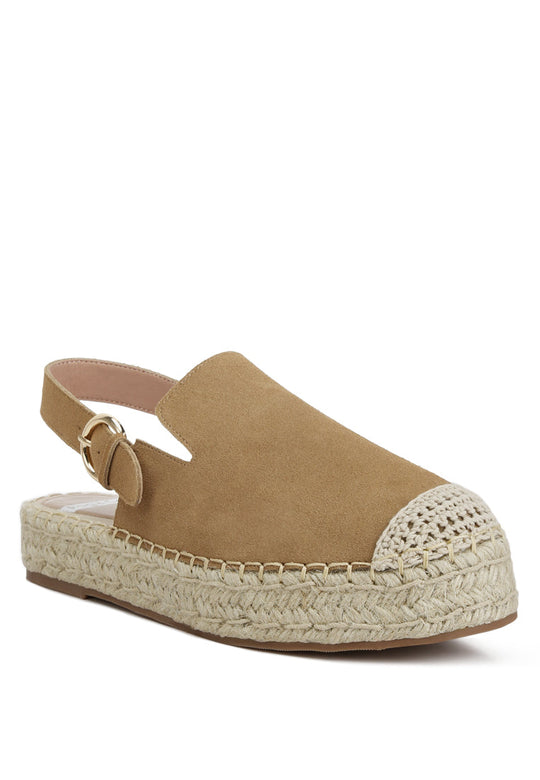 Affie Genuine Suede Slingback Strap Espadrilles-1