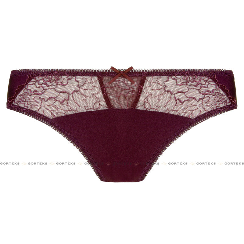 Semi Sheer Thong Panty Pamela Aubergine-2