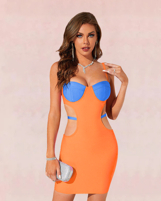 Voyage Bandage Mini Dress - Orange