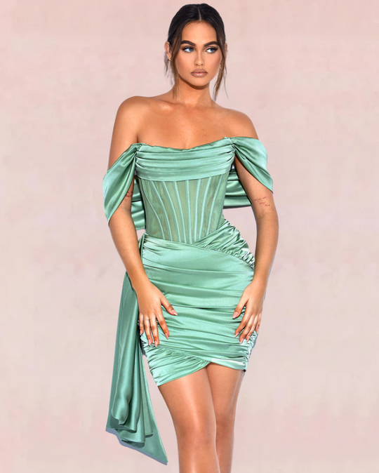 Wink Bandage Mini Dress - Green