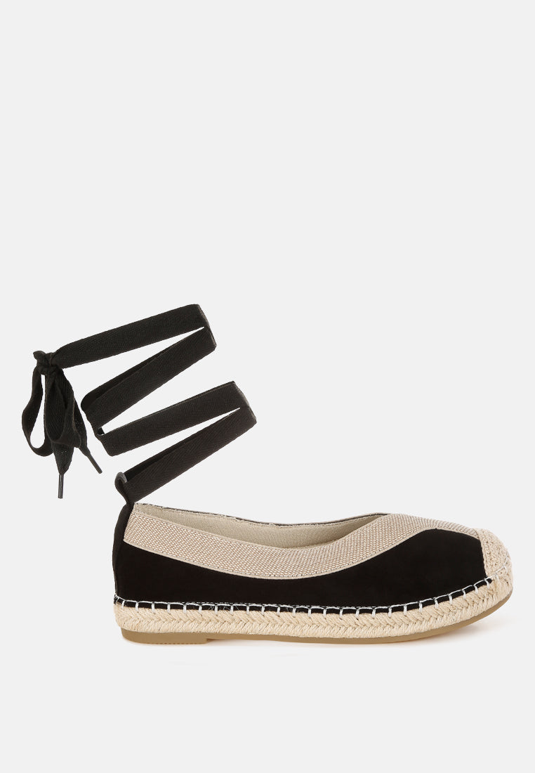 Yalva Microfiber Detachable Lace Espadrilles-5