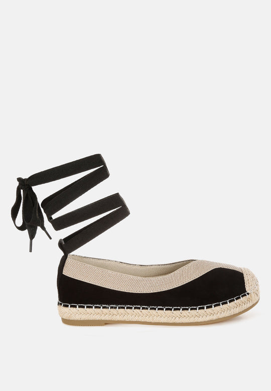 Yalva Microfiber Detachable Lace Espadrilles-5