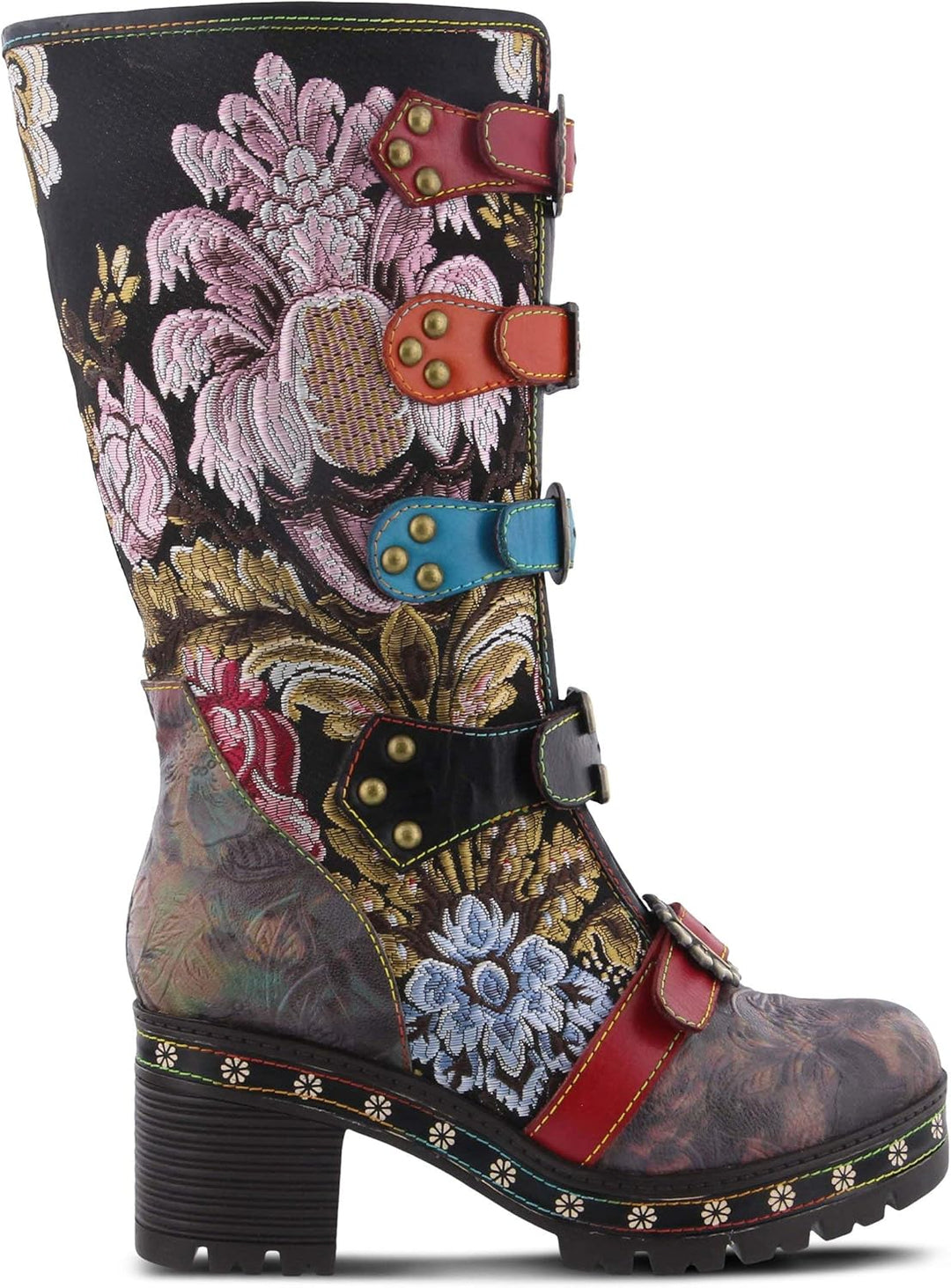 Bohemian Charm: L'Artiste Women's Floral Embroidered Brazen Boots-Slay Eclectic