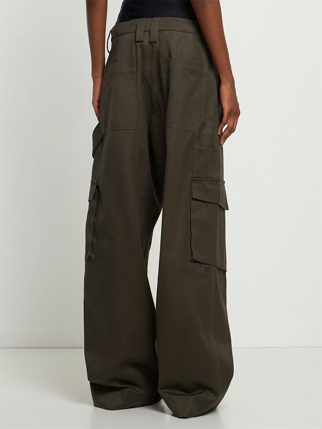 Army Green Wide Leg Trousers -Slay Eclectic