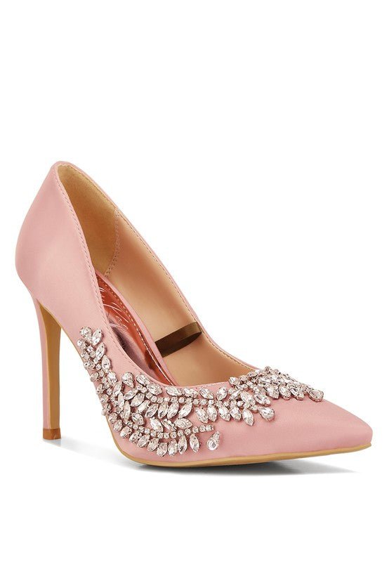 Ashlyn Rhinestones Embellished Stiletto Pumps-Slay Eclectic