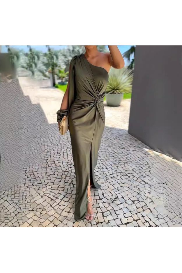 Asymmetrical Off-Shoulder Maxi Dress for Summer Nights-Slay Eclectic