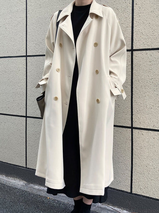 Autumn Elegance: British - Inspired Loose Mid - Length Trench Coat for Women - Slay Eclectic