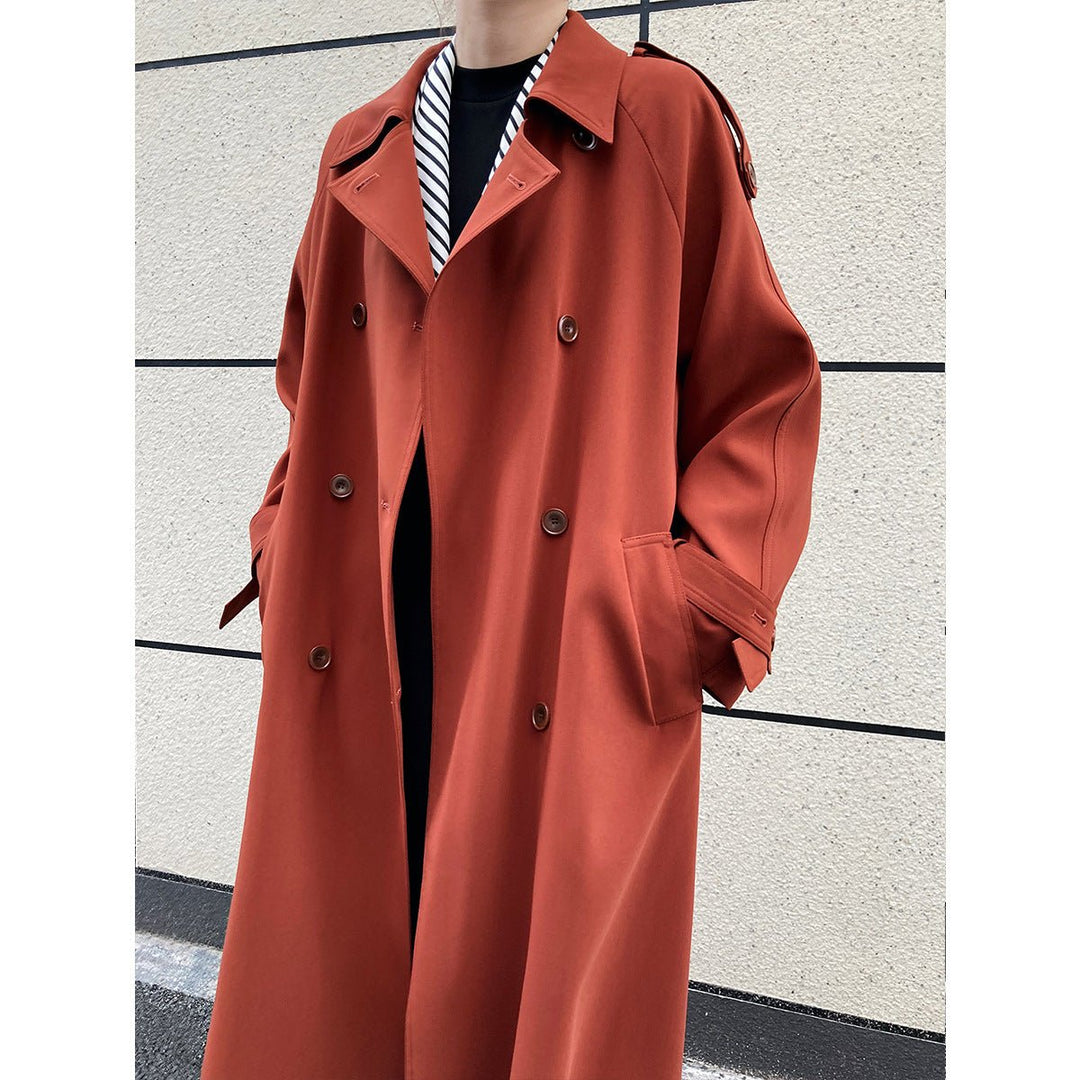 Autumn Elegance: British - Inspired Loose Mid - Length Trench Coat for Women - Slay Eclectic