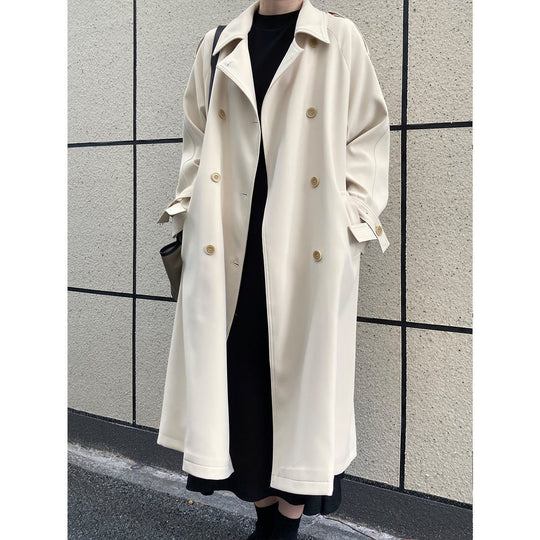 Autumn Elegance: British - Inspired Loose Mid - Length Trench Coat for Women - Slay Eclectic