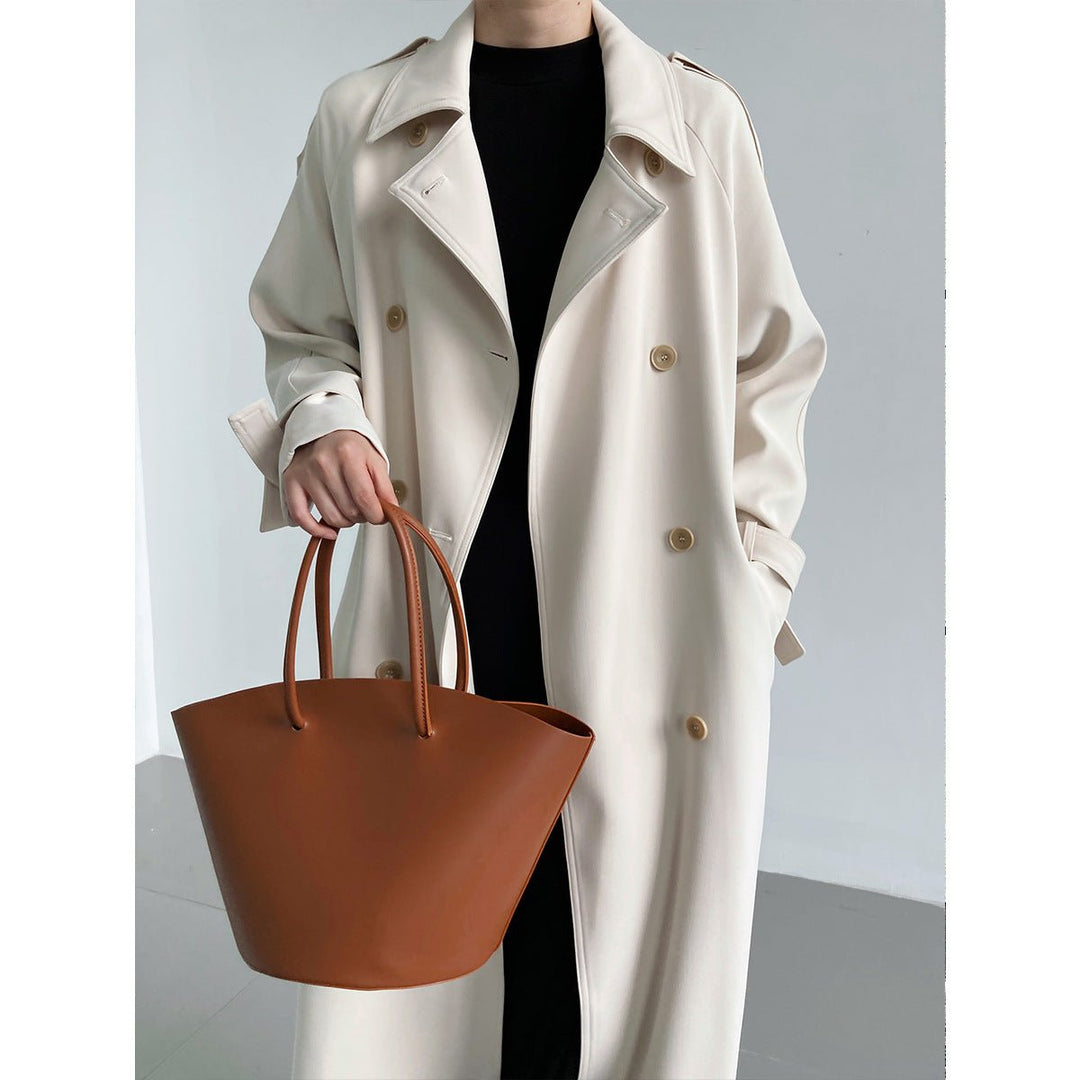 Autumn Elegance: British - Inspired Loose Mid - Length Trench Coat for Women - Slay Eclectic