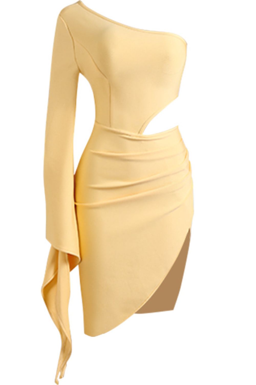 Dazzle Bandage Mini Dress - Yellow