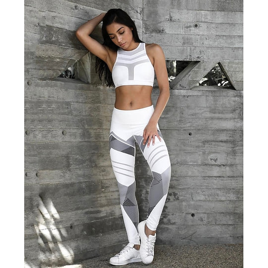 Activewear Pants Pattern / Print Women'S Daily Wear Running Terylene Polyester Taffeta