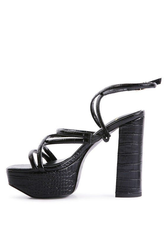 BEAM TIPS STRAPPY PLATFORM CHUNKY HIGH HEELS | Slay Eclectic