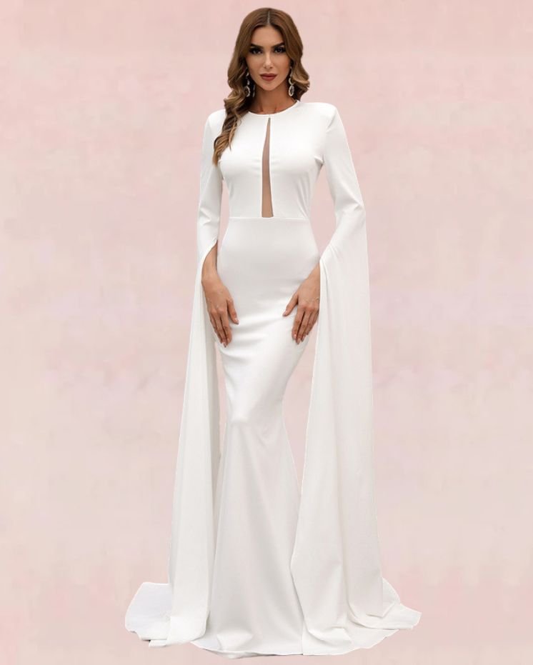 Bellflower Bodycon Maxi Dress - White - Slay Eclectic