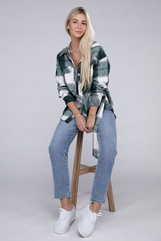 Belted Plaid Shacket for Effortless Style | Slay Eclectic