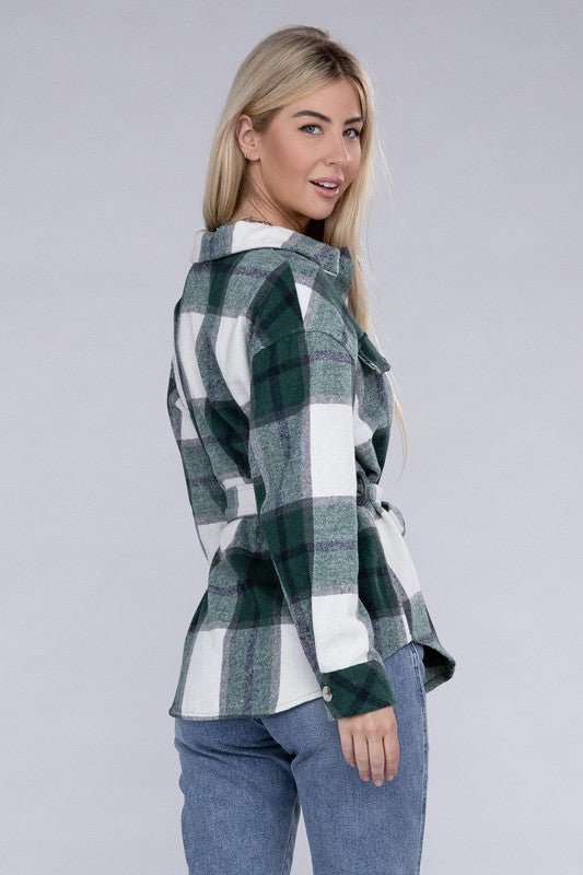 Belted Plaid Shacket for Effortless Style | Slay Eclectic