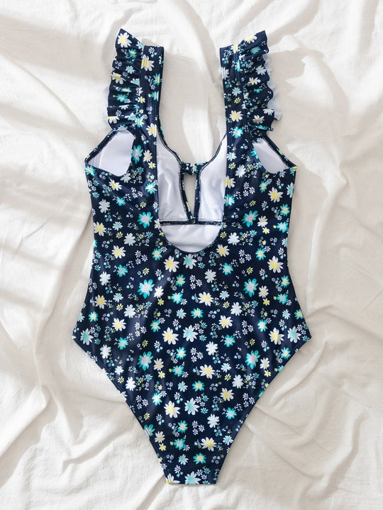 Bikinx Colorful Floral Printed Front Cross Tie Maternity One piece Swimsuit - Slay Eclectic