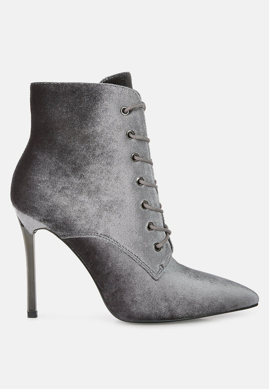 Bornsta Velvet High Heeled Velvet Boots-7