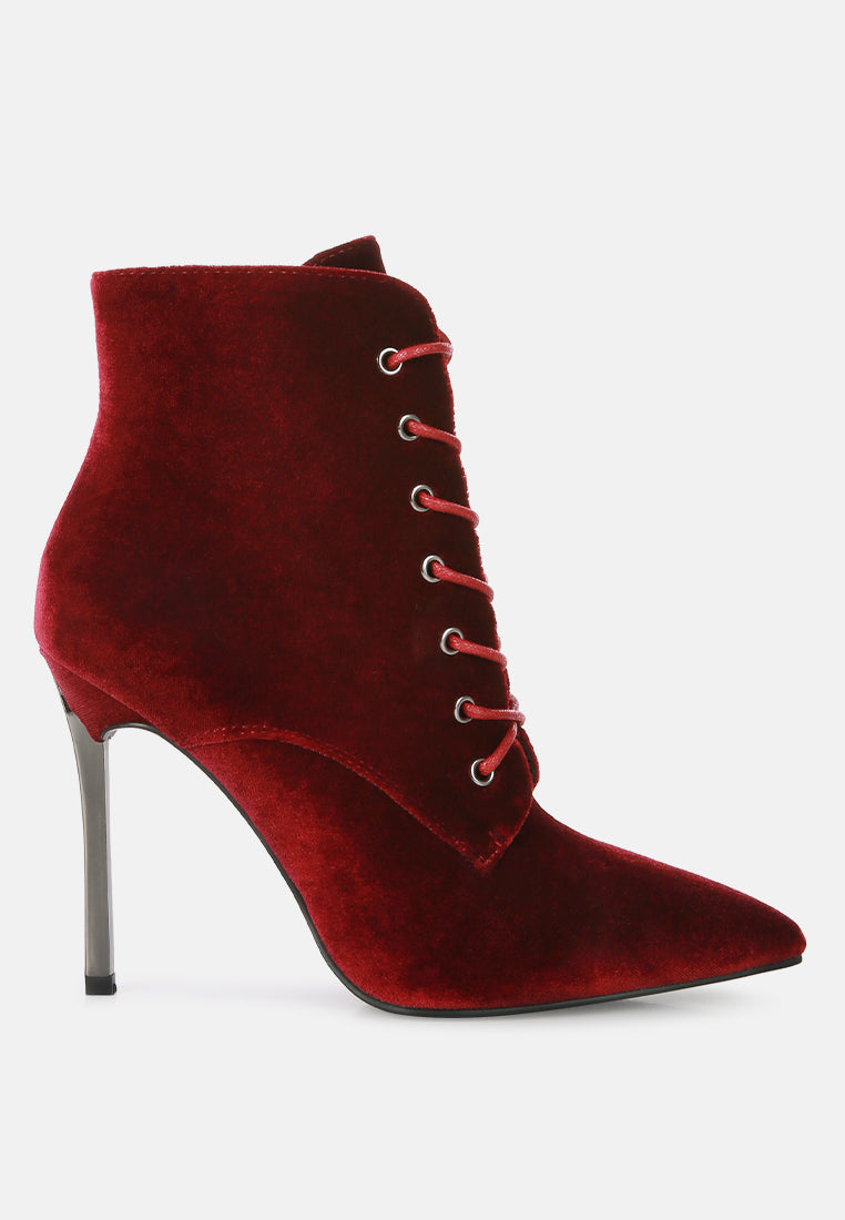 Bornsta Velvet High Heeled Velvet Boots-5