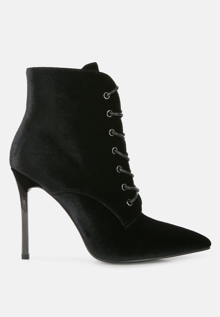 Bornsta Velvet High Heeled Velvet Boots-0