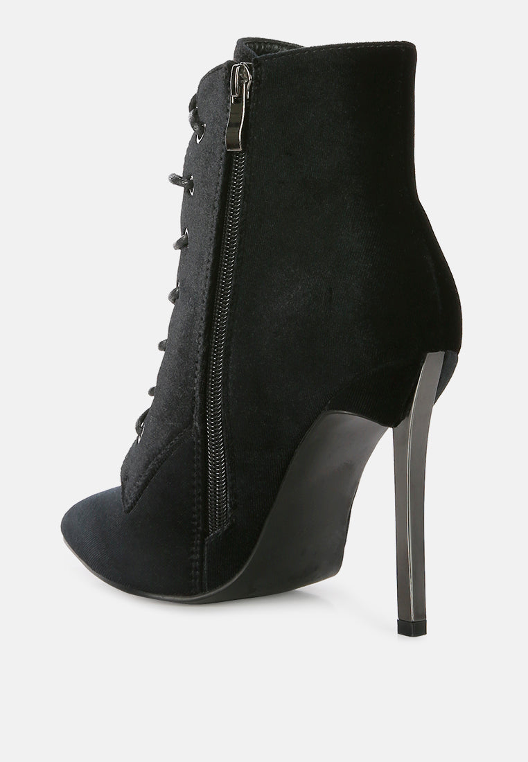 Bornsta Velvet High Heeled Velvet Boots-2