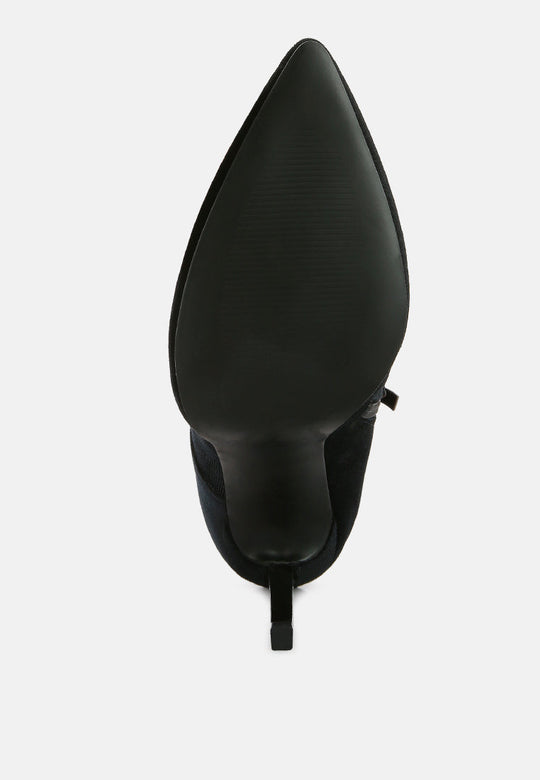 Bornsta Velvet High Heeled Velvet Boots-4