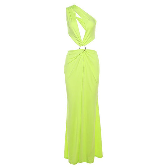 Botanical Cutout Maxi Dress - Green | Slay Eclectic