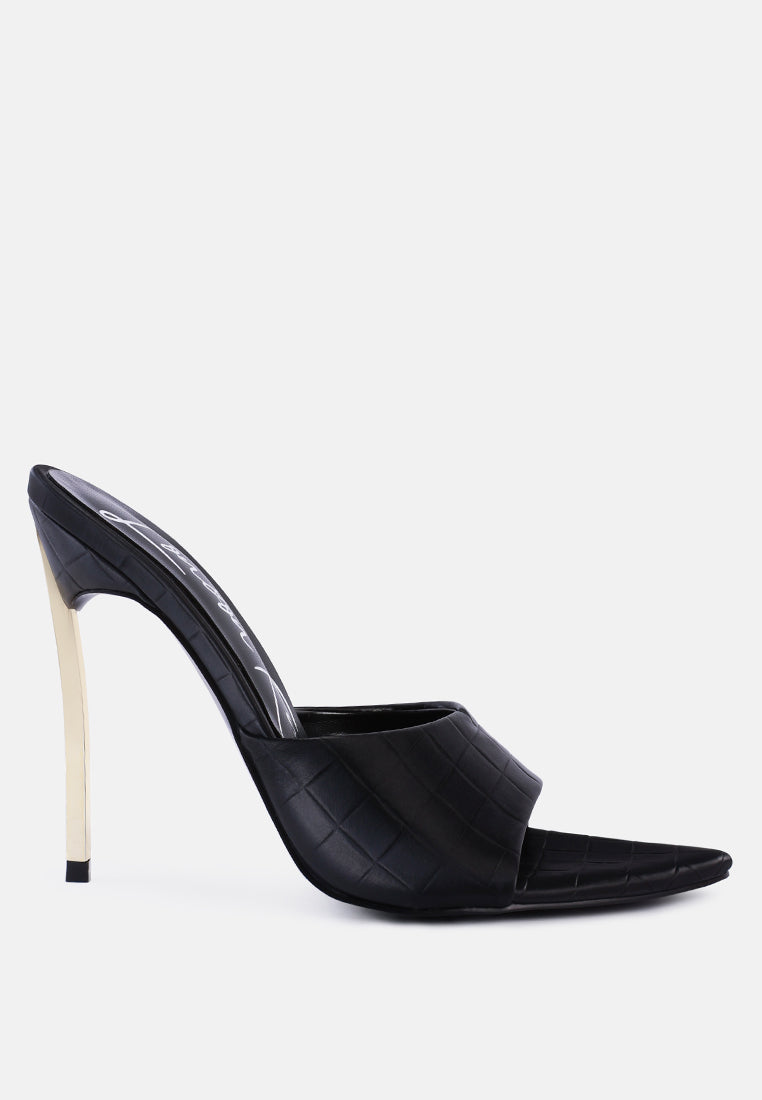 Bottoms Up Strappy Slip On Stiletto Heels-6