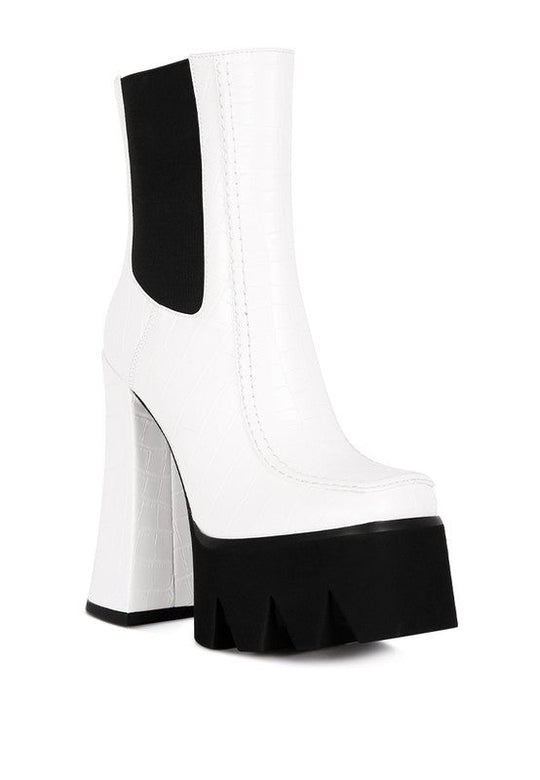 Bounty High Platform Heel Chelsea Boots - Slay Eclectic